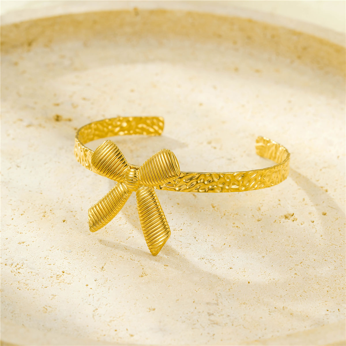 女士优雅简约镀金蝴蝶结手柄可调节