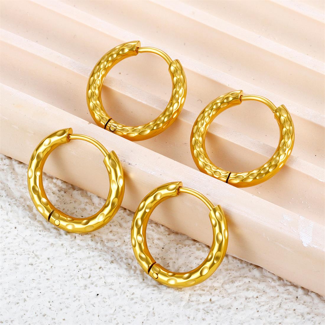 时尚高端镀金不锈钢女式泡泡圈耳